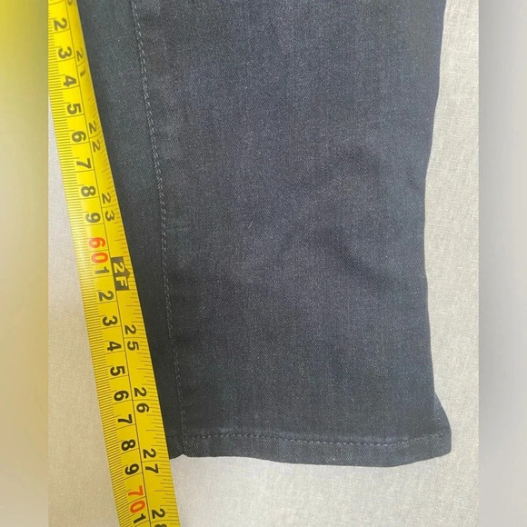 AG Anthropologie high rise Stevie Ankle dark denim straight ankle jeans Sz 27R - Picture 10 of 12